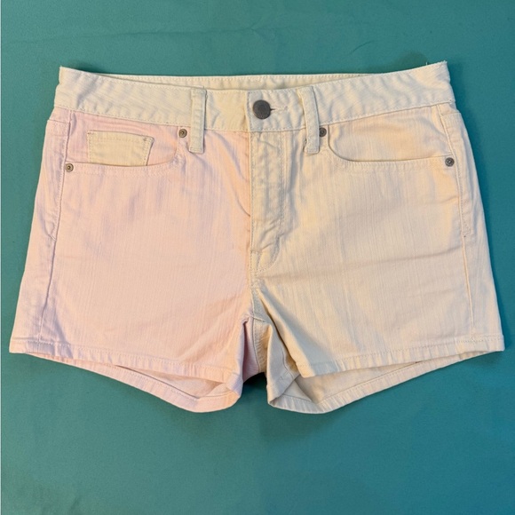 Gap pastel color block shorts pink, yellow, green mid rise slim shorts waist 25 - Picture 1 of 12